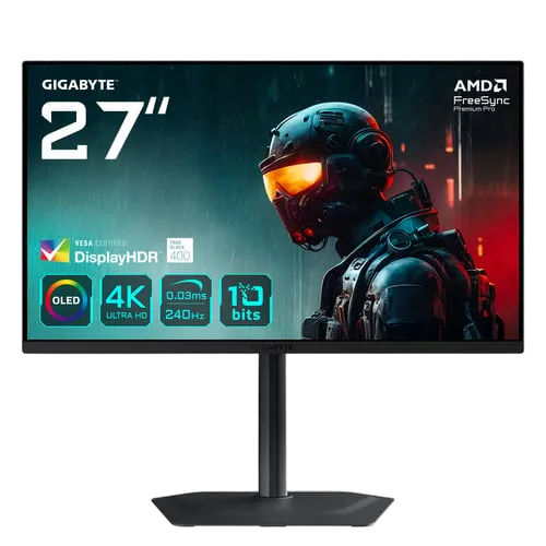 Gigabyte MO27U2 - 27" QD-OLED 4K 240Hz 0.03ms USB-C G-Sync Compatible