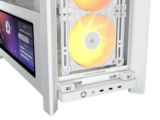 Corsair FRAME 4000D LCD RS ARGB Blanc - MT/Sans Alim/E-ATX — vue 8