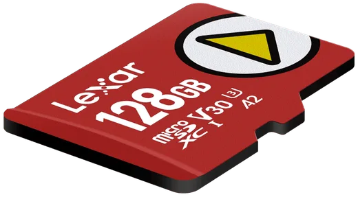 Lexar Micro SDXC 128Go Class 10 U3 V30 A2 LMSPLAY128G-BNSNG — vue 2