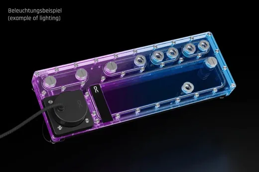 Alphacool Core Distro Plate 360 gauche V.2 avec pompeD5 Apex — vue 2