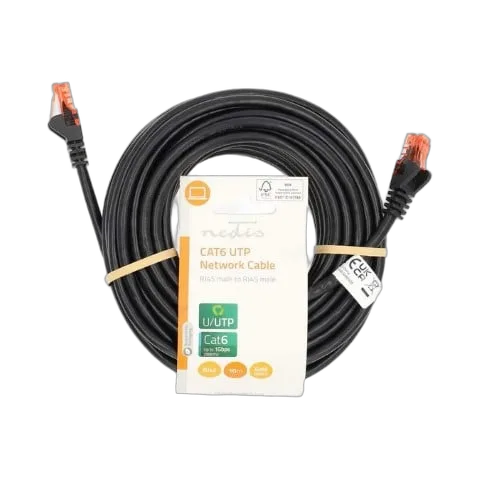 Nedis Câble RJ45 Cat6 U/UTP - 10m - Noir