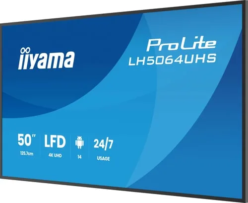 Iiyama LH6564UHS-B1AG - 65" 4K VA 6.5ms Android 14 OS iiShare Wifi — vue 6