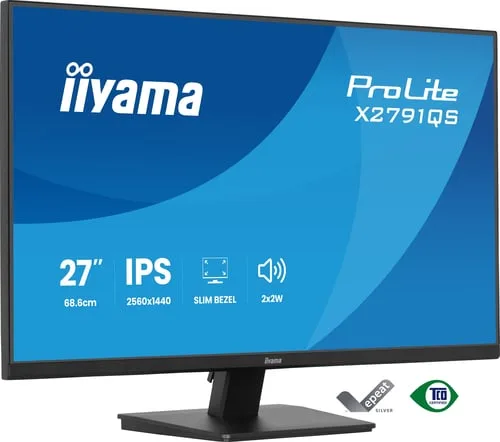 Iiyama Prolite X2791QS-B1 - 27" QHD 75Hz IPS 1ms Adaptive Sync — vue 2