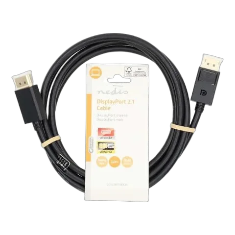 Nedis Câble DisplayPort 2.1 mâle/mâle - 2m - Noir