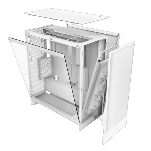 NZXT H7 Flow Blanc - MT/Sans Alim/E-ATX — vue 6