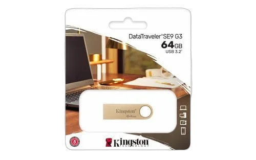 Kingston Clé 64Go USB 3.2 Datatraveler DTSE9G3/64Go — vue 3