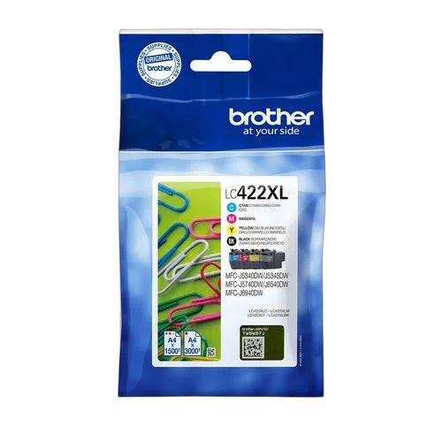 Brother Pack LC422XLVAL (Noir/Cyan/Magenta/Jaune)