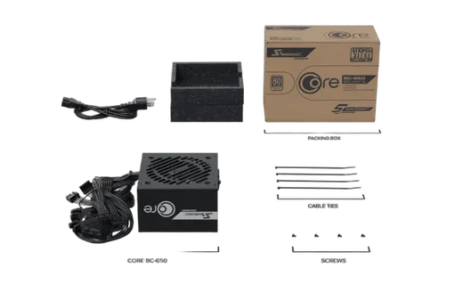 Seasonic ATX 650W - 80+ Bronze - Core BC-650 Noir — vue 2