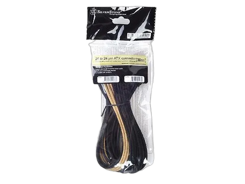 Silverstone Cable tressé ATX 24-Pin 300mm - GOLD/Black — vue 2