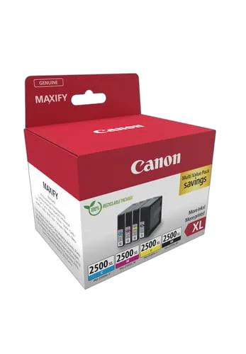 Canon Multipack Noir + Couleurs*3 - PGI-2500XL BK/C/M/Y MULTI — vue 2
