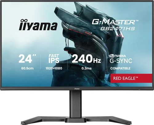 Iiyama G-Master GB2471HS-B1 - 23.8" FHD 240Hz Fast IPS 0.3ms G-Sync Adaptive Sync
