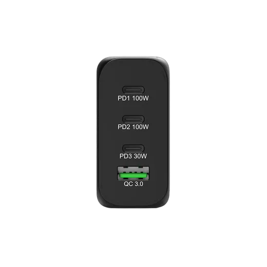Port Chargeur mural GaN 130W 4 ports + Câble USB-C - 2m — vue 3