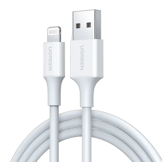 UGREEN Câble USB-A Mâle vers Lightning Mâle - 1,5m - Blanc