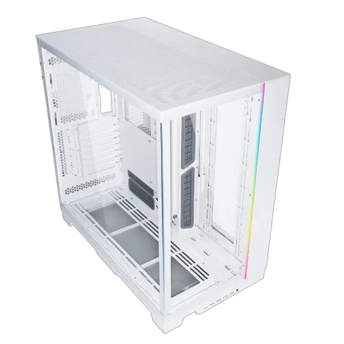Lian-Li O11 Dynamic EVO XL Blanc - GT/Sans Alim/E-ATX — vue 3