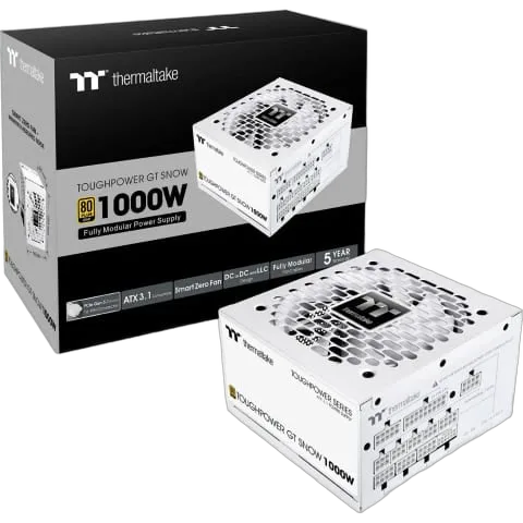 Thermaltake ATX 3.1 1000W - 80+ Gold - Toughpower GT Snow - Blanc