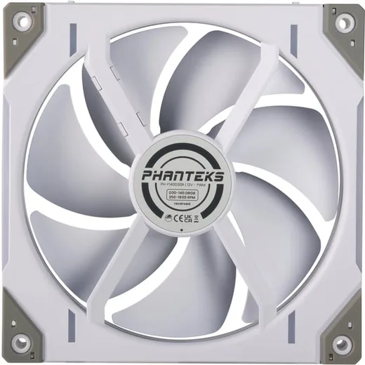 Phanteks D30 Regular White 140mm D-RGB — vue 2