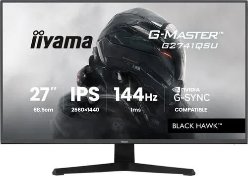 Iiyama G-Master G2741QSU-B1 - 27" QHD 144Hz IPS 1ms Adaptive Sync G-Sync