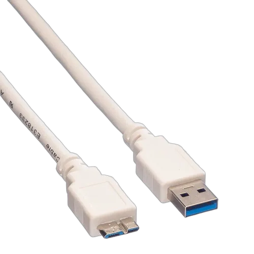 VALUE Câble USB 3.2 Gen1 - Micro USB 3 - 0.8m — vue 2