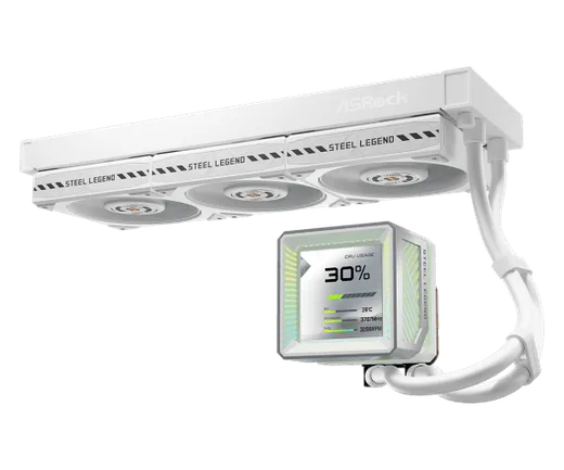 ASRock STEEL LEGEND 360 LCD - 360mm - Blanc, vue 4