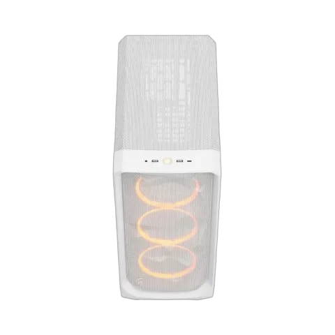 Fractal Design Meshify 3 RGB TG Clear Tint Blanc - MT/Sans Alim/E-ATX — vue 3