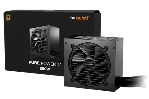 be quiet! ATX 850W - 80+ Gold - Pure Power 12 Noir — vue 3