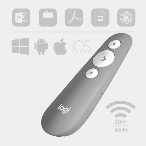 Logitech R500 Laser Presentation Remote Grey — vue 1