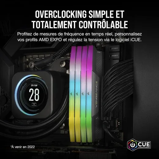 Corsair Vengeance RGB 32Go (2x16Go) DDR5 6000MHz — vue 5