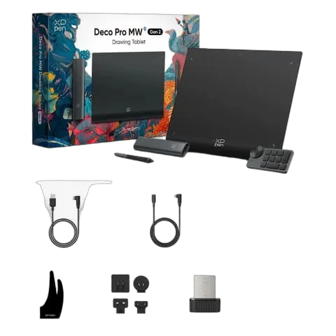 XPPEN Deco Pro XLW Gen 2 MT1592B_ACK05 - 5080LPI 15" Noir-Seconde Vie — vue 5