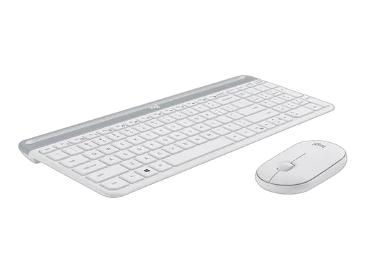 Logitech MK470 White - Slim Wireless Combo — vue 3