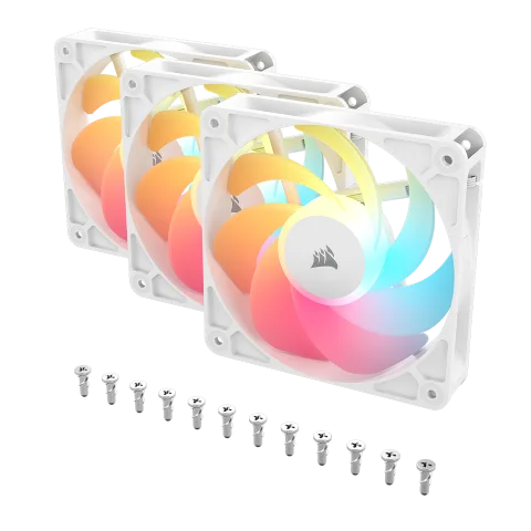 Corsair RS120-R ARGB (Pack 3x120mm) - Blanc — vue 11