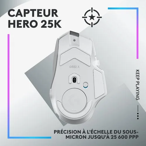 Logitech G502 X Plus - Sans-Fil - RGB - Blanc — vue 12