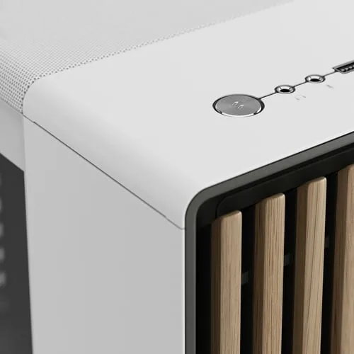Fractal Design North XL Chalk White TG Clear - MT/Sans Alim/E-ATX — vue 3