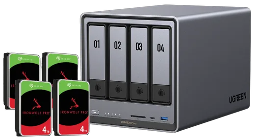 UGREEN DXP4800 Plus - 4 Baies avec 4 disques de 4To