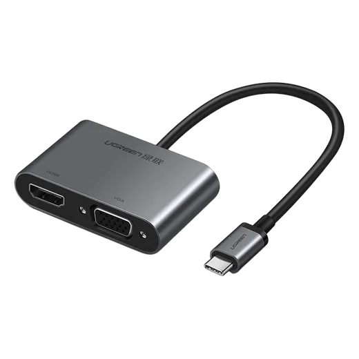 UGREEN Adaptateur USB-C vers HDMI 1.4 + VGA + USB 3.0 - 0.25m