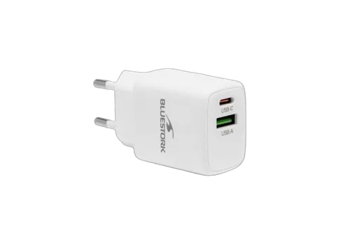 Bluestork Chargeur GaN/Power Delivery USB 30W - 2 ports - Blanc