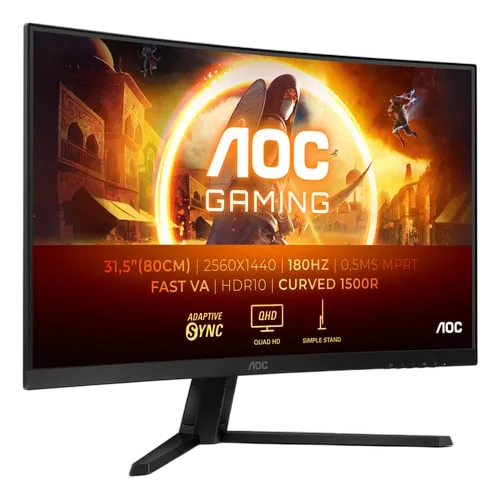 AOC CQ32G4VE -  31.5" CURVE QHD 180Hz Fast-VA 0.5ms Adaptive Sync — vue 2