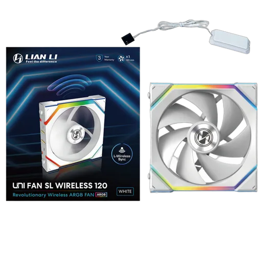 Lian-Li UNI FAN SL ARGB PWM Sans fil - 120mm - Blanc — vue 5