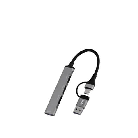 T'nB iClick Hub USB-A/USB-C - 4 ports - Gris — vue 3