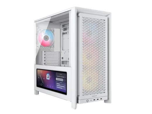 FRAME 4000D LCD RS ARGB Blanc - MT/Sans Alim/E-ATX