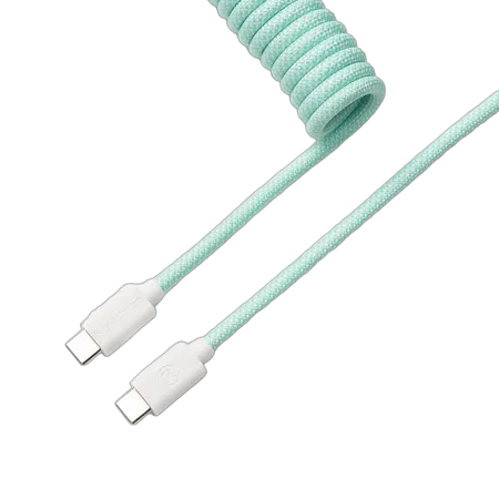 Keychron Cable Coiled Aviator - USB C - Menthe — vue 1