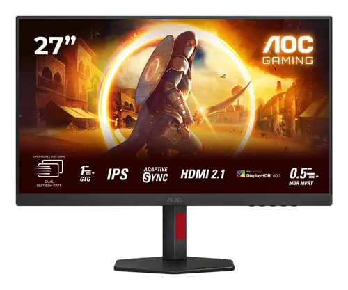AOC U27G4R - 27" 4K/160Hz ou FHD/320Hz Fast IPS 0.3ms Pivot Compatible G-Sync