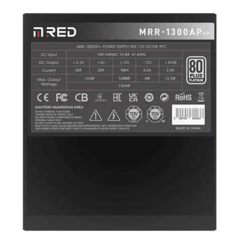 M.RED ATX 1300W - 80+ Platinum - MRR-1300AP (VP) Gen 5.0 — vue 3