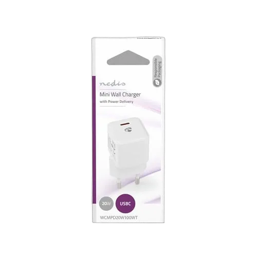 Nedis Chargeur mural 20W - 1 port USB-C - Blanc — vue 6