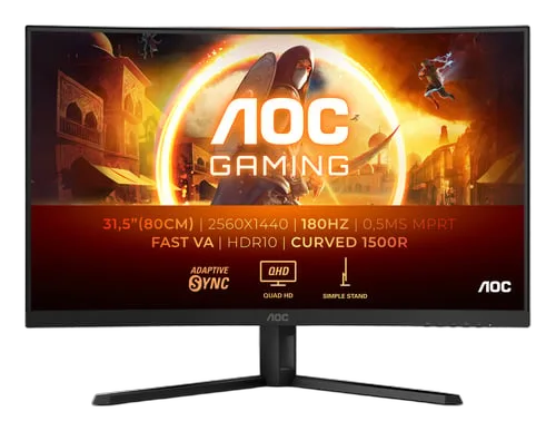 AOC CQ32G4VE -  31.5" CURVE QHD 180Hz Fast-VA 0.5ms Adaptive Sync
