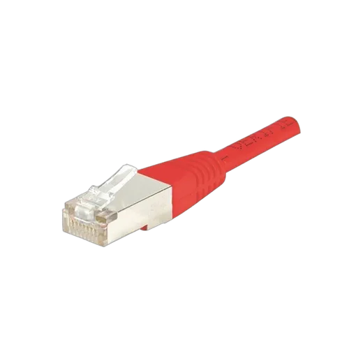 Cordon Cat 6, 4P Moule 3.00 m FTP Rouge — vue 1
