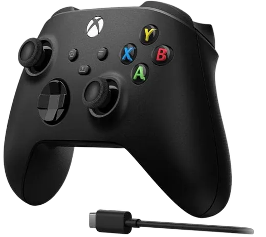 Microsoft Manette Xbox + Cable USB-C - Carbon Black — vue 2