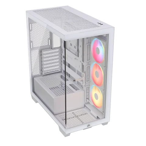 Corsair 3500X LX-R RGB ICUE LINK Blanc - MT/Sans Alim/E-ATX — vue 3