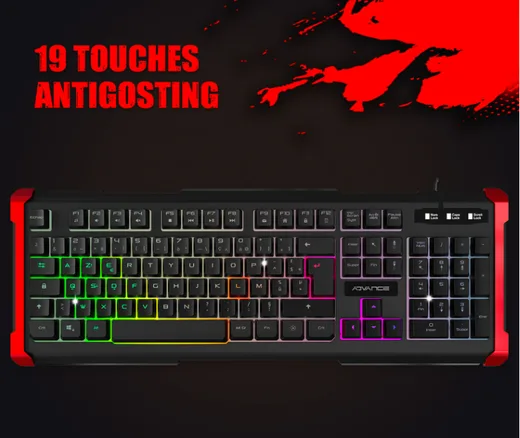 Advance GTA 240 - Membrane - Filaire - RGB - Noir — vue 2