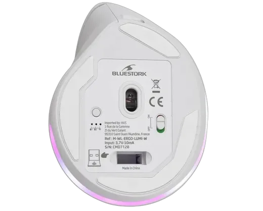 Bluestork Ergo Lumi Right - Sans-Fil - RGB - Blanc — vue 6
