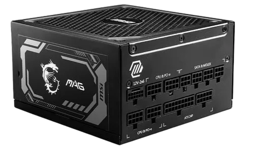 MSI ATX 1250W - 80+ Gold - MAG A1250GL PCIE5 Noir